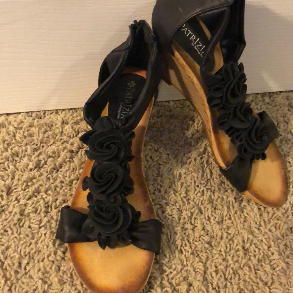 Spring Step Black Dress Sandals